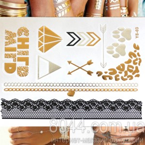 Флеш тату металлическая — Набор ассорти YS-03 Флеш тату металлическая — Набор ассорти YS-03