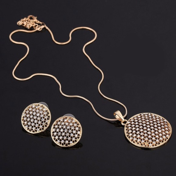 Набір прикрас: кулон і сережки