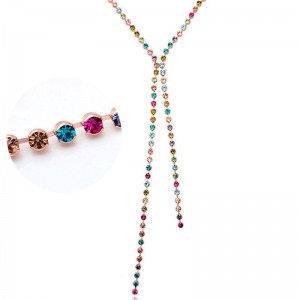 Длинное колье с кристаллами сваровски Rainbow Длинное колье с кристаллами сваровски Rainbow