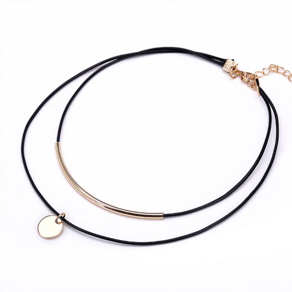 Чокер шкіряний Золота монетка