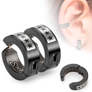 Серьги клипсы из стали Spikes Звезды SFE-01013 Серьги клипсы из стали Spikes Звезды SFE-01013