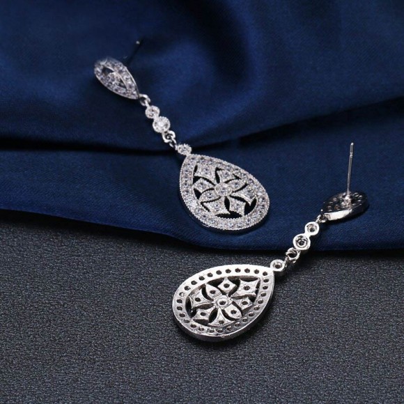 Серьги подвески Ажур