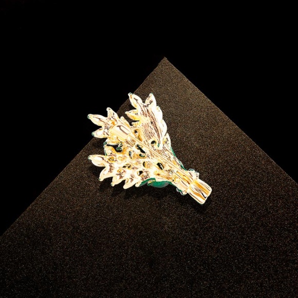 Брошь букет Мимозы