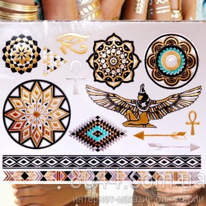 Флеш тату металлическая — Набор ассорти — Египетский Флеш тату металлическая — Набор ассорти — Египетский