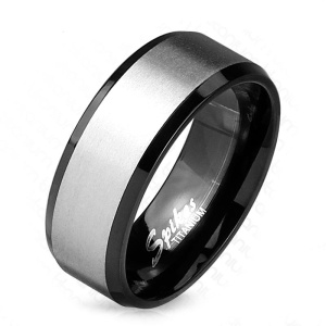 Кольцо из титана Spike Solid с серебристой пластиной R-TM-3906 Кольцо из титана Spike Solid с серебристой пластиной R-TM-3906