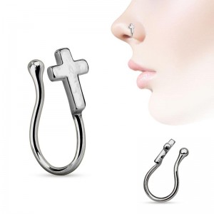 Обманка в нос Spikes Крест NOCL06