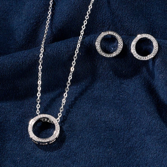 Набор бижутерии Геометрия - кольцо: кулон и сердце