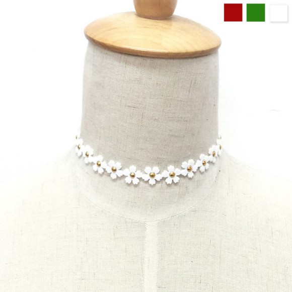 Замшевый чокер Цветок