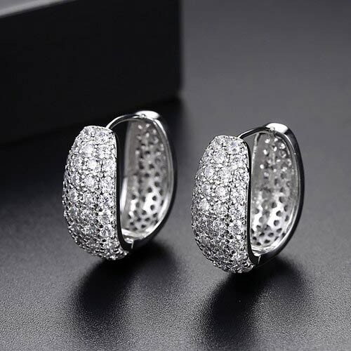 Сережки з цирконом LUO