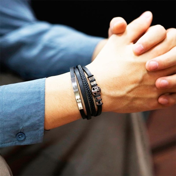 Мужской кожаный браслет Дерево Жизни Мужской кожаный браслет Дерево Жизни