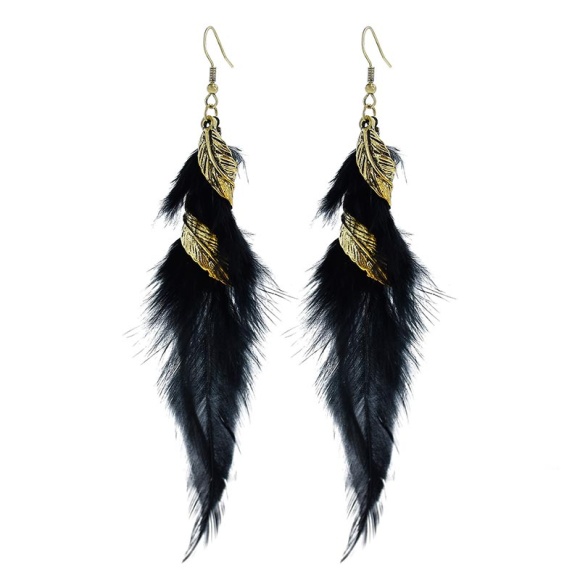 Серьги перья Feathers