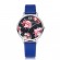 Жіночий годинник зі шкіряним ремінцем Flower-style