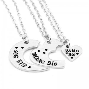 Парний кулон для сестер: старшої, середньої та молодшої