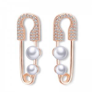 Серьги с фианитами Булавка Серьги с фианитами Булавка