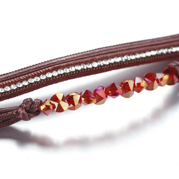 Довгий жіночий шкіряний браслет Неллі