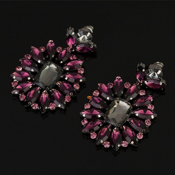 Серьги с камнями Афина