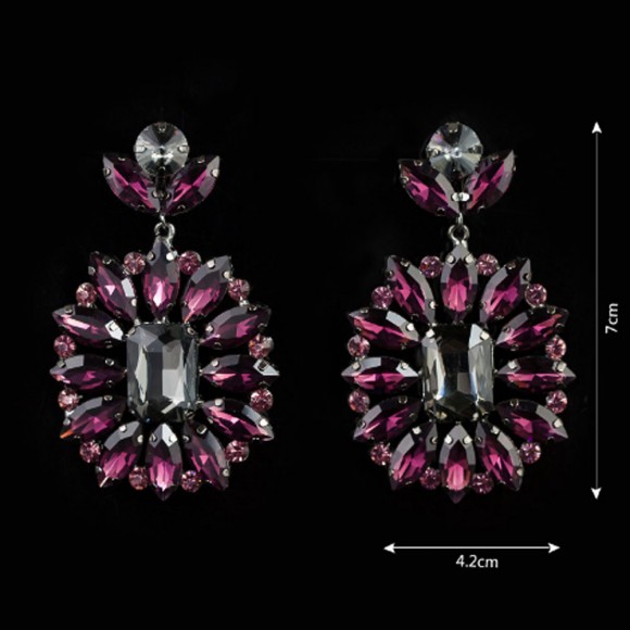 Серьги с камнями Афина