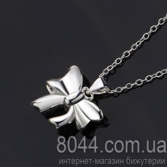 Кулон посеребренный Бант