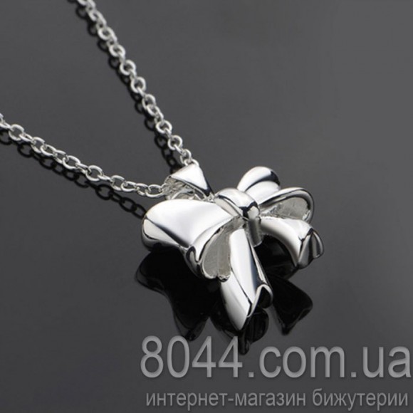 Кулон посеребренный Бант