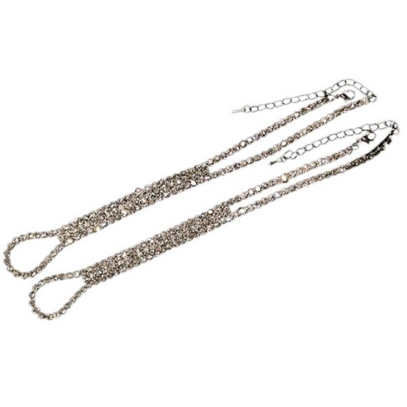 Браслет на ногу с кольцом на палец Кристалл