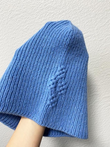 Шапка бини из шерсти Мериноса Blue Шапка бини из шерсти Мериноса Blue