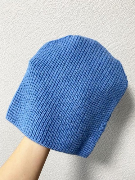 Шапка бини из шерсти Мериноса Blue Шапка бини из шерсти Мериноса Blue