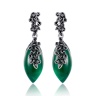 Серьги зеленая капля