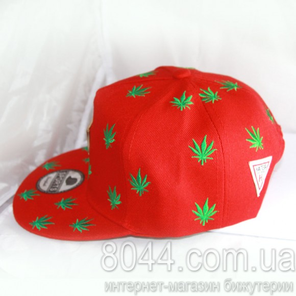 Кепка с прямым козырьком снепбек Hater Конопля 