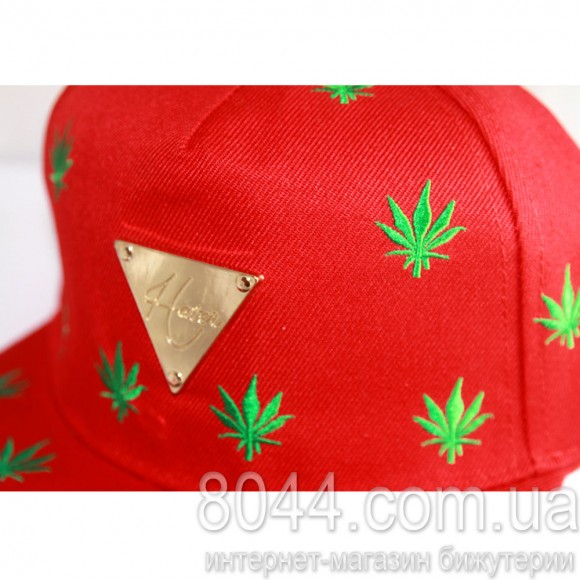 Кепка с прямым козырьком снепбек Hater Конопля 