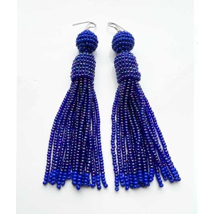 Серьги из бисера Oscar de la renta Синие Серьги из бисера Oscar de la renta Синие