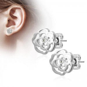 Серьги гвоздики из стали Spikes Розы Серьги гвоздики из стали Spikes Розы