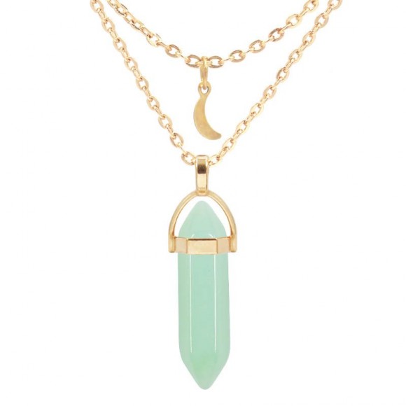 Ланцюжок з кулонами Кристал і місяць Ланцюжок з кулонами Кристал і місяць