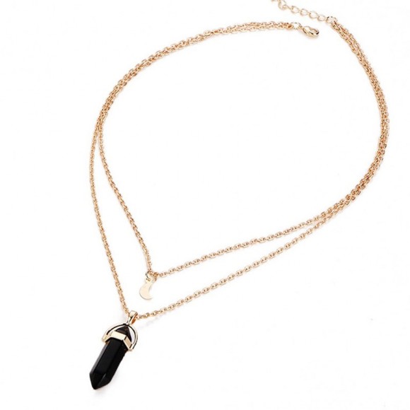 Ланцюжок з кулонами Кристал і місяць Ланцюжок з кулонами Кристал і місяць