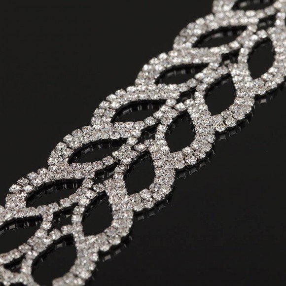 Вечірній браслет Кристальний лист Вечірній браслет Кристальний лист