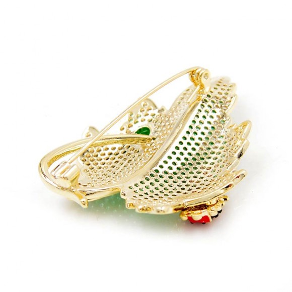 Брошь листок клена Элит