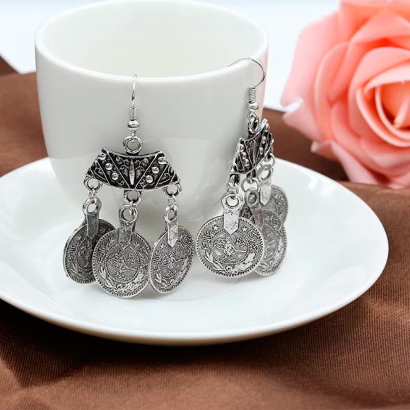 Сережки бохо монетки