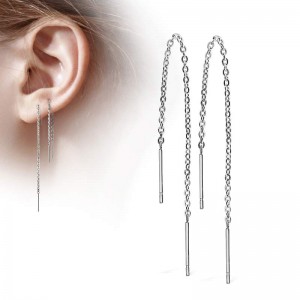 Серьги протяжки из стали Spikes SE3369 Серьги протяжки из стали Spikes SE3369