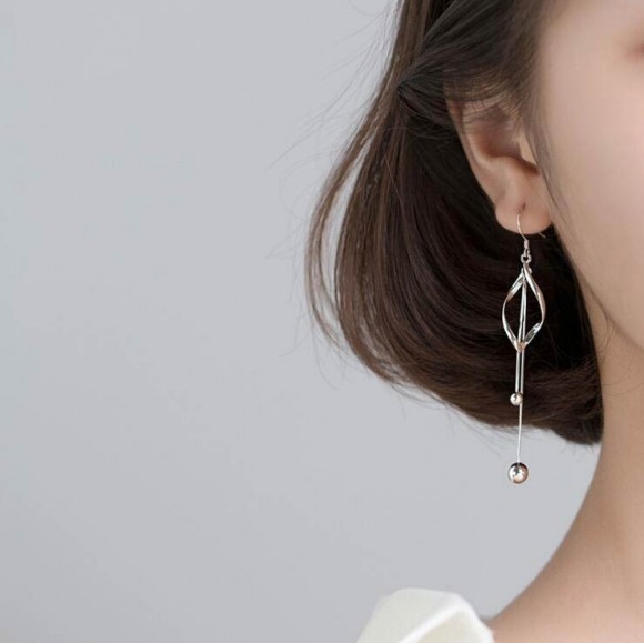 Сережки підвіски з ланцюжком Кароліна Сережки підвіски з ланцюжком Кароліна