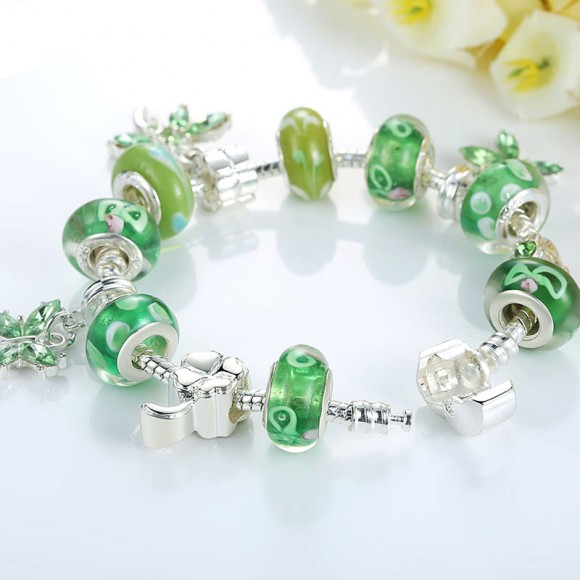 Браслет Пандора посеребренный Стрекоза