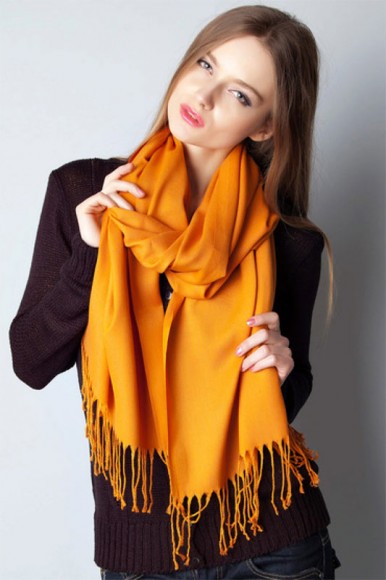 Шарф однотонний Універсальний Кашемір