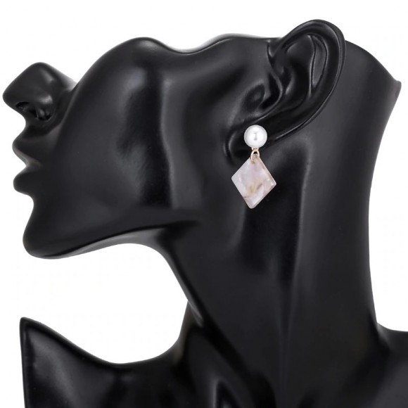 Сережки підвіски Перламутровий ромб Сережки підвіски Перламутровий ромб