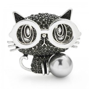 Брошка Розумний кіт