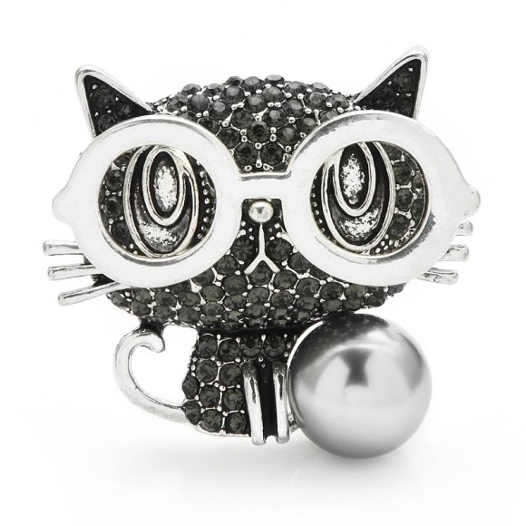 Брошь Умный кот Брошь Умный кот