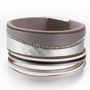 Женский кожаный браслет MS-silver Женский кожаный браслет MS-silver