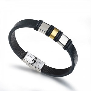 Шкіряний браслет Steel Black Шкіряний браслет Steel Black