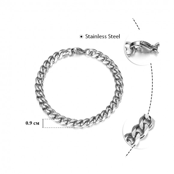 Браслет із сталі ланцюжок Панцир Браслет із сталі ланцюжок Панцир