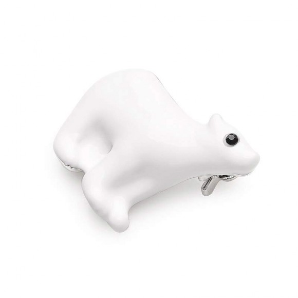 Брошь белый Полярный медведь