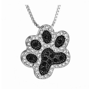 Кулон з ланцюжком посріблений Лапка