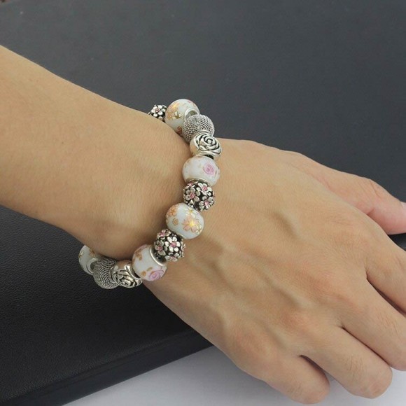 Браслет у стилі пандора Квіти Браслет у стилі пандора Квіти