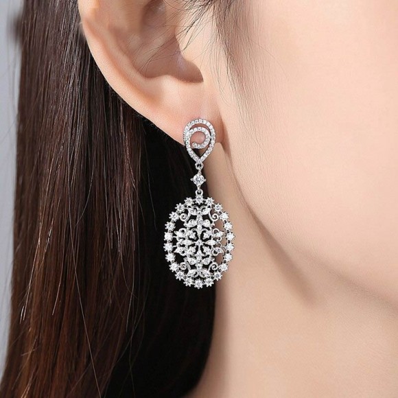 Серьги подвески Элли Ажур